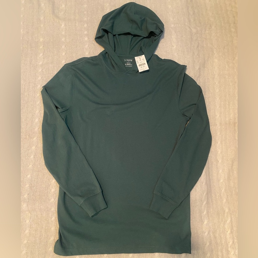 Men’s J.Crew Long Sleeve Washed Jersey Hoodie NWT size XS